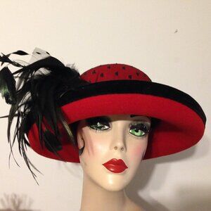 David M. Hat - New Red and Black Hat